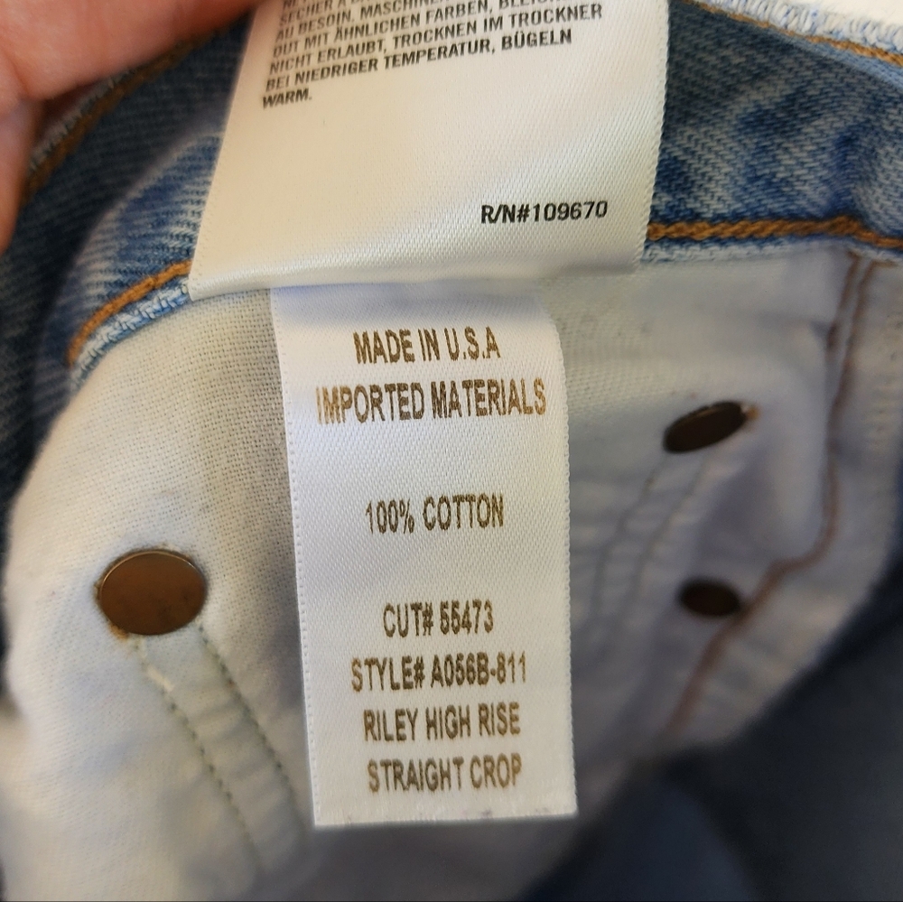 Agolde Riley High Rise Straight Crop Jeans - Picture 12 of 12